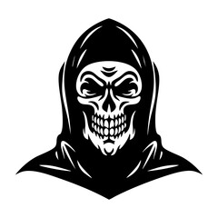 Grim Reaper Silhouette Vector Illustration