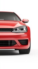 Naklejka premium Close-up of a Stunning Red Sports Car Front