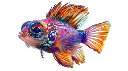 Fototapeta premium Vibrant Tropical Fish with Iridescent Scales
