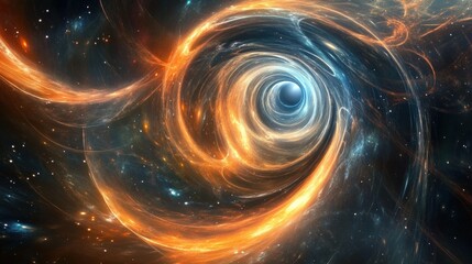 Obraz premium Cosmic Vortex: A Journey Through Space