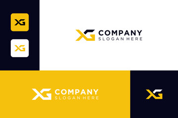 letter X and G logo design vector