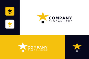 home star logo design vector