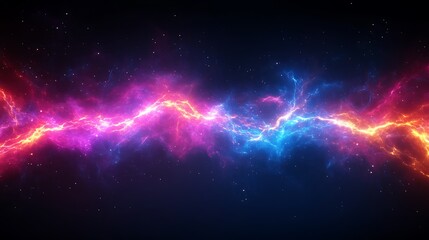 Fototapeta premium Cosmic Energy Stream Pink Blue And Orange Hues