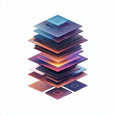 Layered 3D Display of Graphics in High Fidelity with Colorful Overlapping Elements