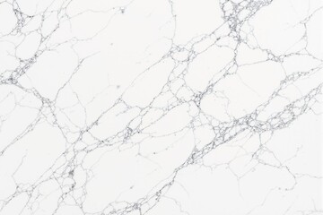 Obraz premium Close-up view of a white marble texture featuring thin gray veins, showcasing a natural pattern on a clean background. Concept of elegance. Ai generative