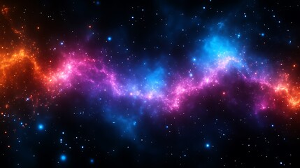 Fototapeta premium Cosmic Nebula Swirling Through Deep Space