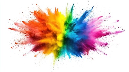 Fototapeta premium Vibrant Colors Explode in a Cloud of Powder