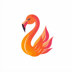 Logo illustration Flaminggo gradient colorful
