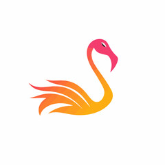 Logo illustration Flaminggo gradient colorful
