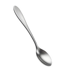 Metal spoon on transparent background PNG Generative AI