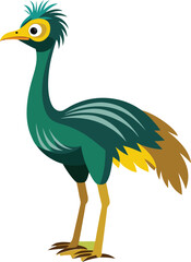 illustration of a cartoon crane