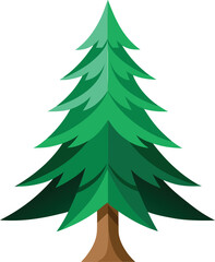 Fototapeta premium christmas tree isolated on white