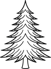 Obraz premium christmas tree silhouette