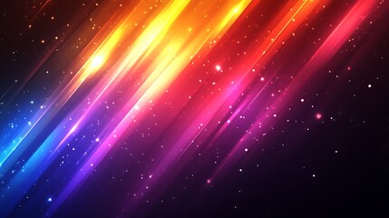 Obraz premium Abstract Colorful Diagonal Light Streaks Background