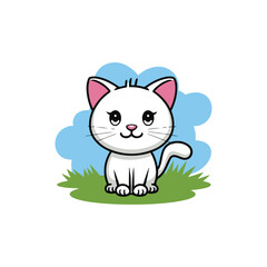 vector simple cute cat