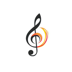 Obraz premium A Music Note Vector Illustration Isolated on Transparent Background