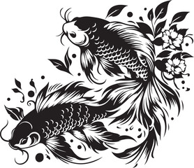 black and white fish