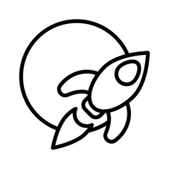 Rocket icon design template