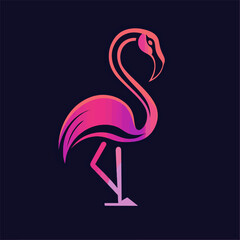Logo illustration Flaminggo gradient colorful