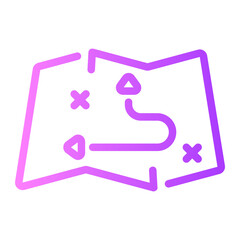 roadmap Line Gradient Icon
