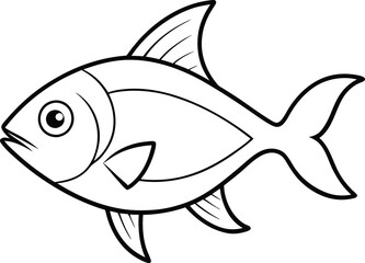 fish cartoon isolated on white