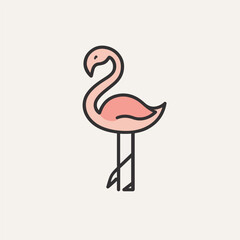 Logo illustration Flaminggo gradient colorful