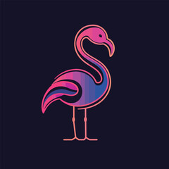 Logo illustration Flaminggo gradient colorful
