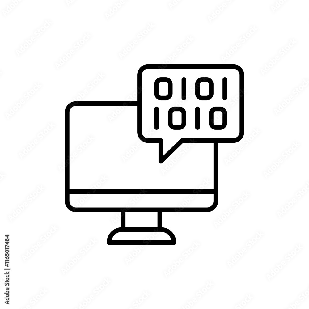Poster api program outline icons, minimalist vector illustration ,simple transparent graphic element .isola