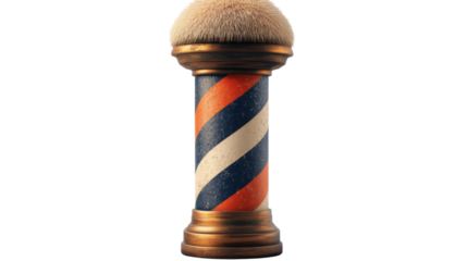 barber shop pole isolated on white background