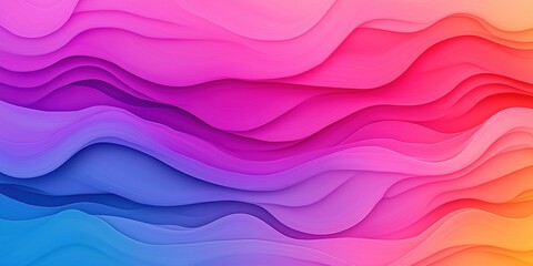Fototapeta premium Fluid waves of color blending seamlessly to create an abstract background with soft gradients and a sense of movement. banner