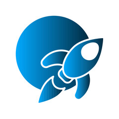 Obraz premium Rocket icon design template