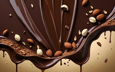 Chocolate background image, Valentine's Day, anniversary, food, gifts, love