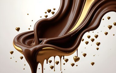 Chocolate background image, Valentine's Day, anniversary, food, gifts, love