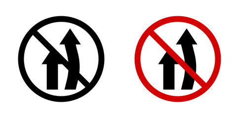 Do not overtake traffic sign vectors in flat style