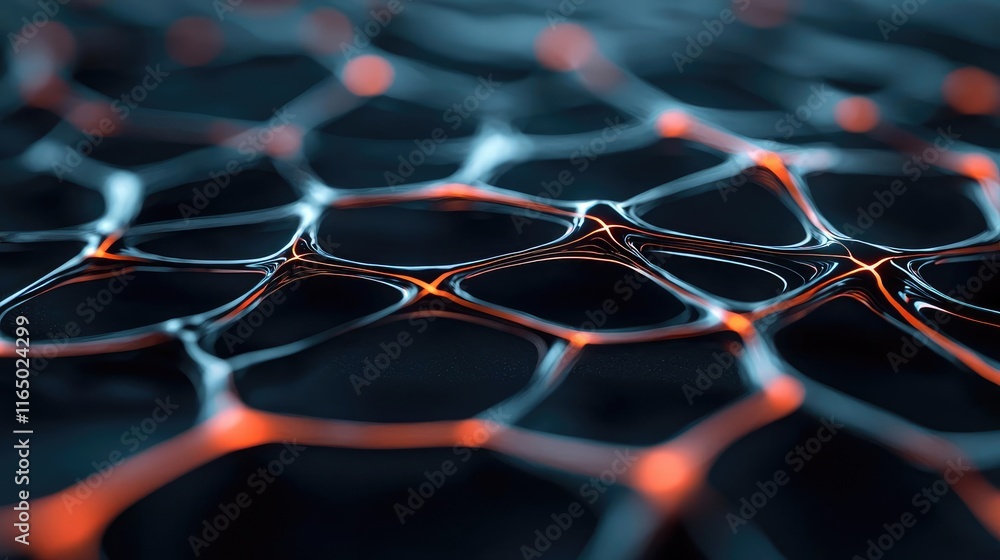 Poster Noise abstract background idea. Abstract close-up of a network structure showcasing intricate textures and colors.