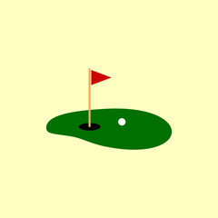 Golf icon on white background