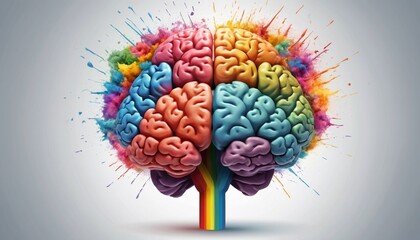 Abstract Brain Art Exploring Cognitive Overload and Creative Inspiration in Neurology