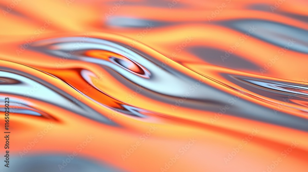 Poster Noise abstract background idea. Abstract orange wave texture with smooth flow and vivid colors for creative backgrounds.
