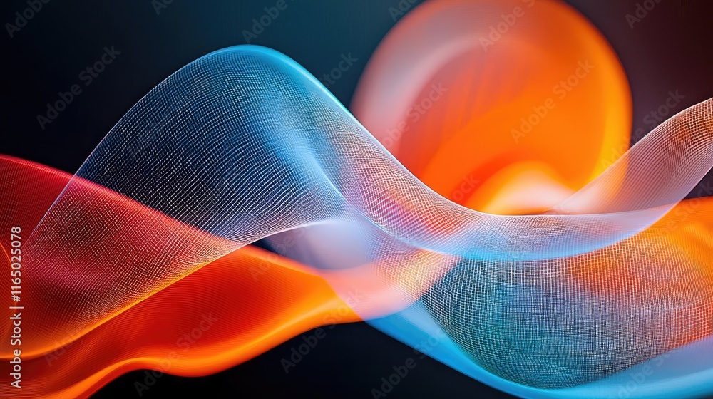 Poster Noise abstract background idea. Colorful abstract waves create a dynamic and vibrant visual experience.