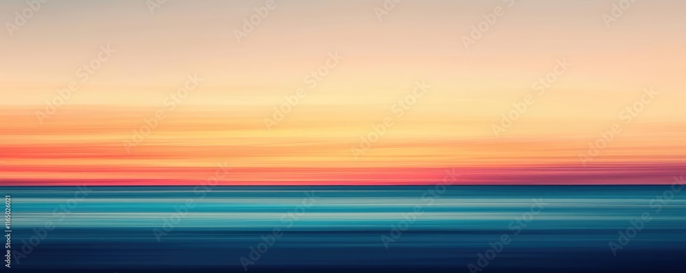 Poster starry abstract background idea. serene seascape at sunset with soft hues blending into tranquil wat