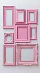 223. picture frames, studio lighting, pink, matte, isolated on a white background, --ar 9:16 --v 6.1 Job ID: e0717d38-b804-4b70-88ff-fccb0f383fb0