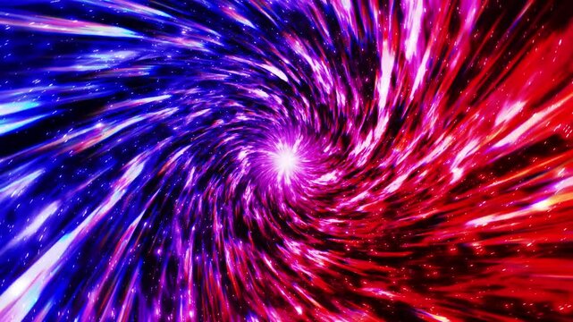 2色の螺旋状の遊技機風ループ背景 赤色と青色