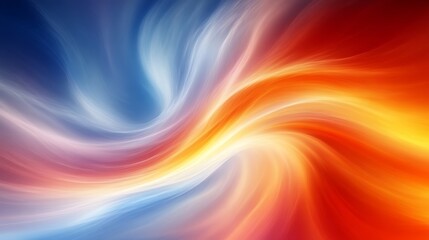 Abstract swirling blue and orange color wave design