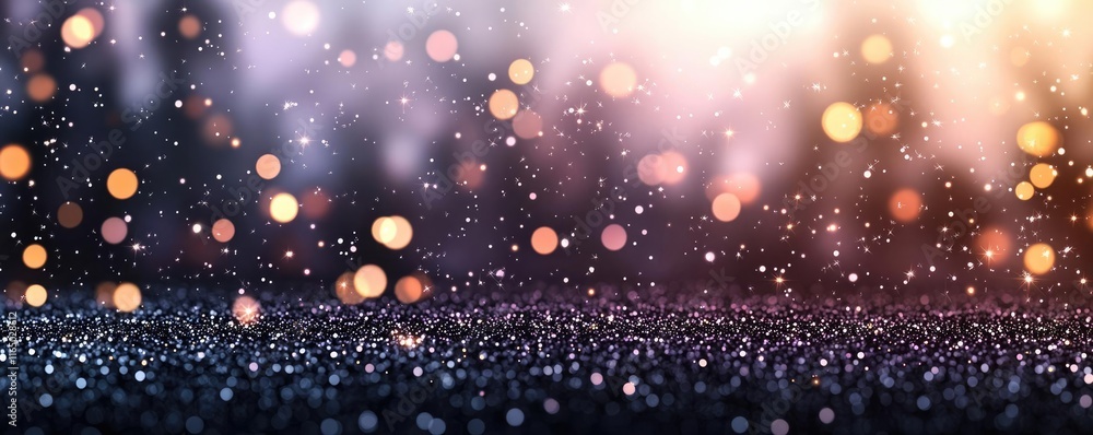 Aufkleber Starry abstract background idea. A mesmerizing background of colorful bokeh lights creating a dreamy atmosphere.