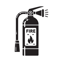 Fire Extinguisher silhouette vector illustration