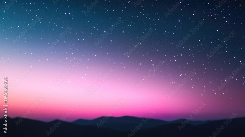 Aufkleber starry abstract background idea. a stunning twilight sky illuminated with stars and vibrant colors o