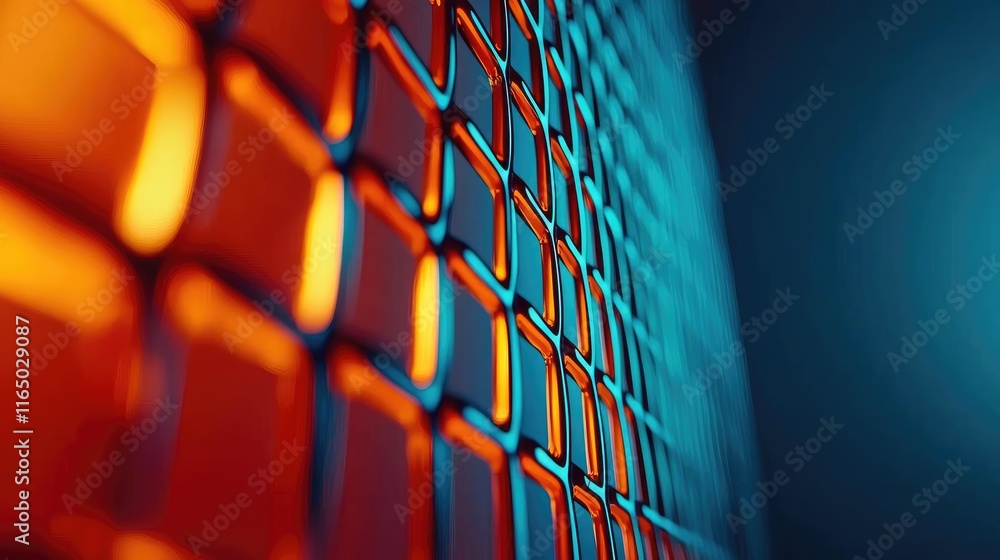 Poster Noise abstract background idea. Close-up of a vibrant textured surface with contrasting colors and patterns.