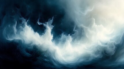 Naklejka premium Abstract Dark Blue and White Cloud Formation