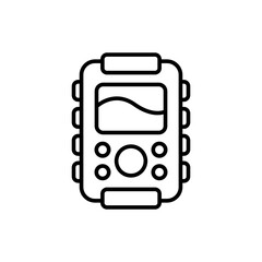 Echo sounder outline icons, minimalist vector illustration ,simple transparent graphic element .Isolated on white background