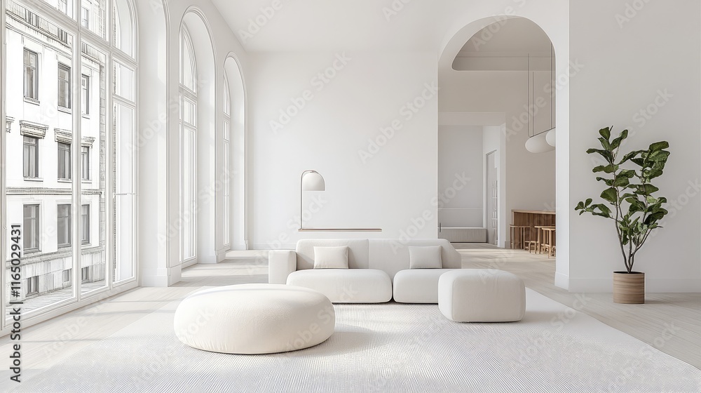 Poster a crisp, white background with a gentle glow effect, providing an open and fresh space for various d